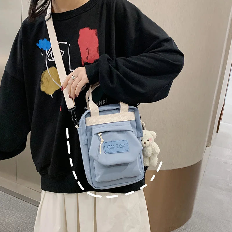 Women Mini Handbag Straw Beach Clutch Zipper Small Shoulder Bag