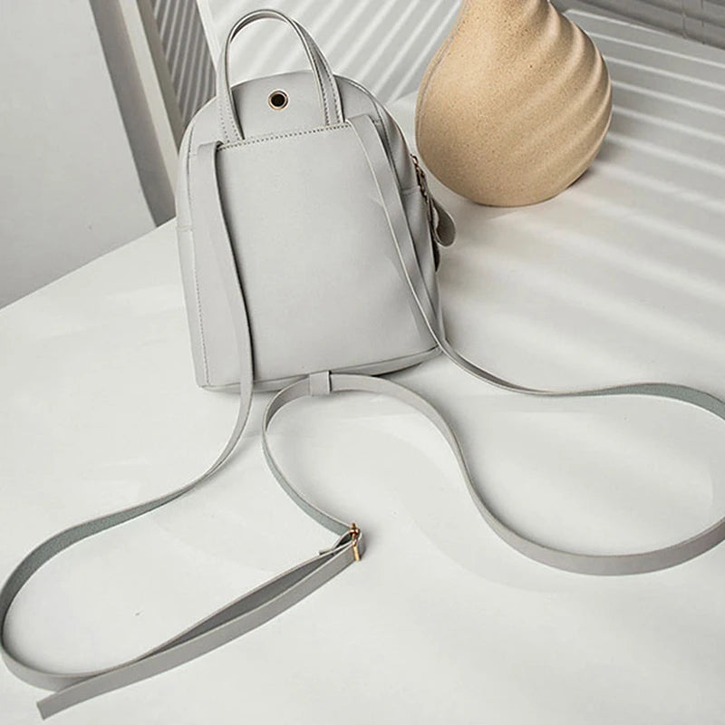 Women's Double Pull Bump Small Backpack Mini Backpack