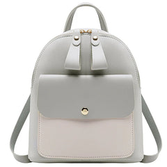 Women's Double Zipper Pull Bump Small Backpack Diagonal Bag Mini Backpack