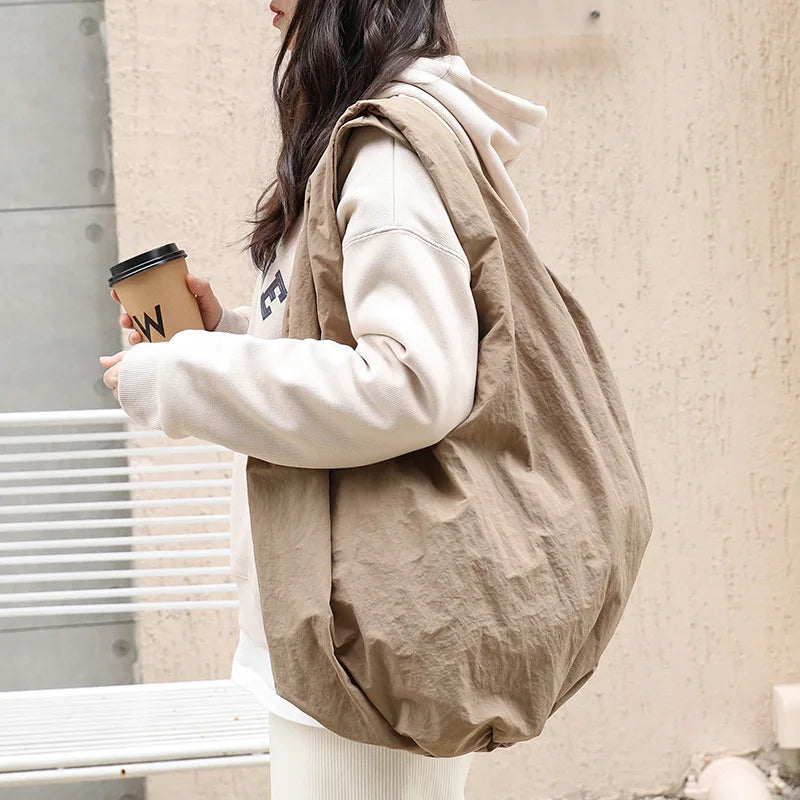 Vintage Casual Pleated Cloud Bag Nylon Handbag