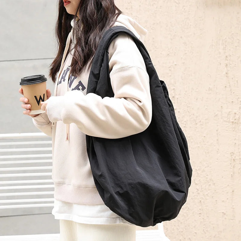 Vintage Casual Pleated Cloud Bag Nylon Handbag