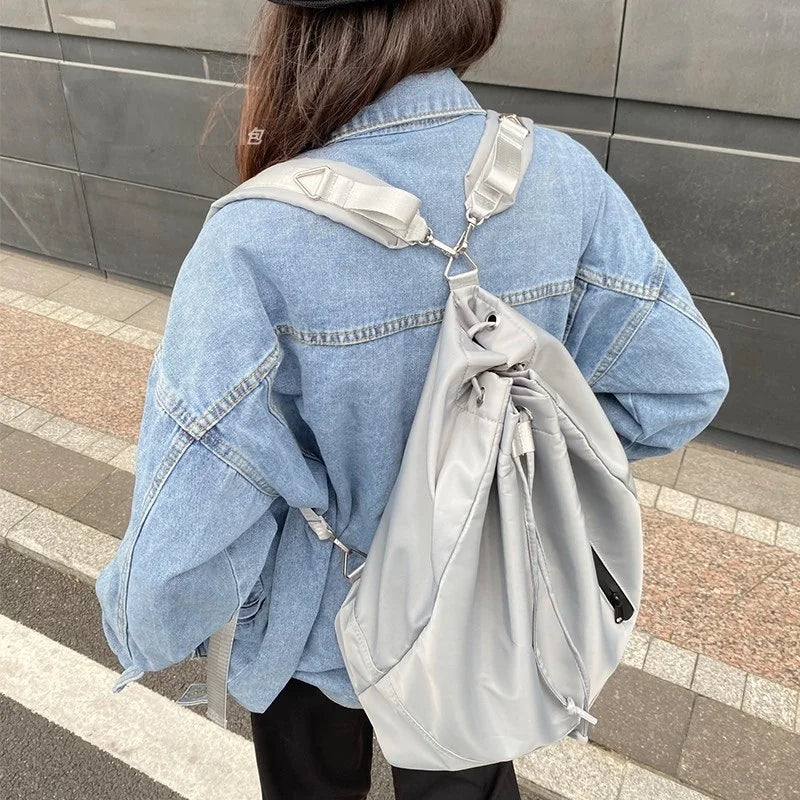 Waterproof Drawstring Women Backpack School Bag for Teenage Girls