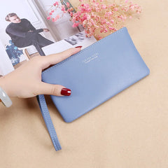 Korean-style Zip Clutch Purse Wallet WOMEN'S Long Large Capacity