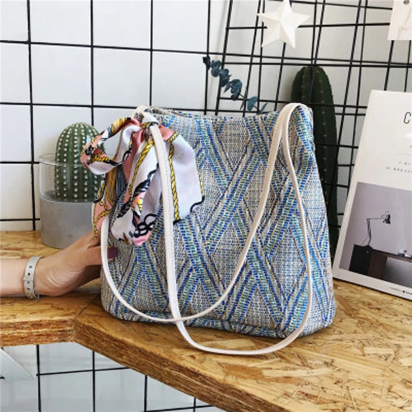 Fairy Woven Silk Scarf Small Bag Shoulder Messenger Bag Female