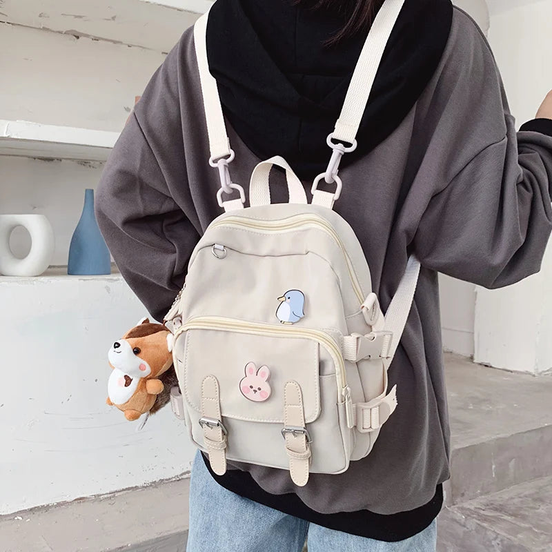 Waterproof Nylon Mini Backpack for Girls, Multifunctional and Foldable