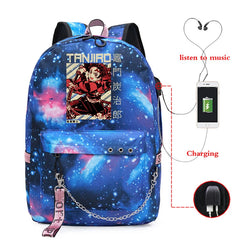 Kpop Demon Slayer Anime Men's Backpack School Bag