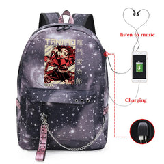 Kpop Demon Slayer Anime Men's Backpack School Bag