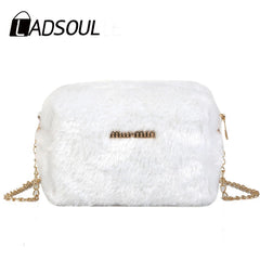 Wild Plush Chain Bag Winter Girl Crossbody Bag