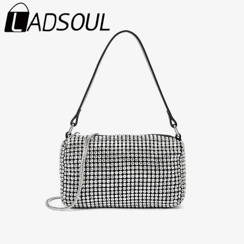 LADSOUL Diamond Underarm Bags Clutch Banquet Shoulder Messenger