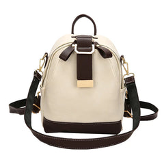 LADSOUL Leather Backpack PU School Bags For Women Vintage Shoulder Bag