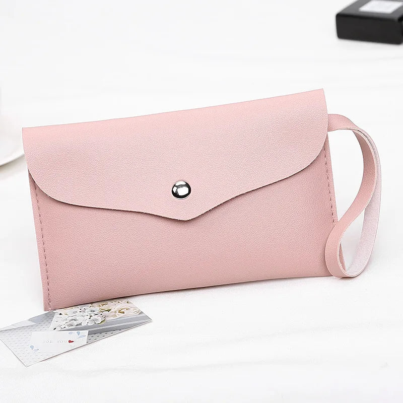 LADSOUL Women's Clutch Bag Small Square Zero Wallet Solid Cluches