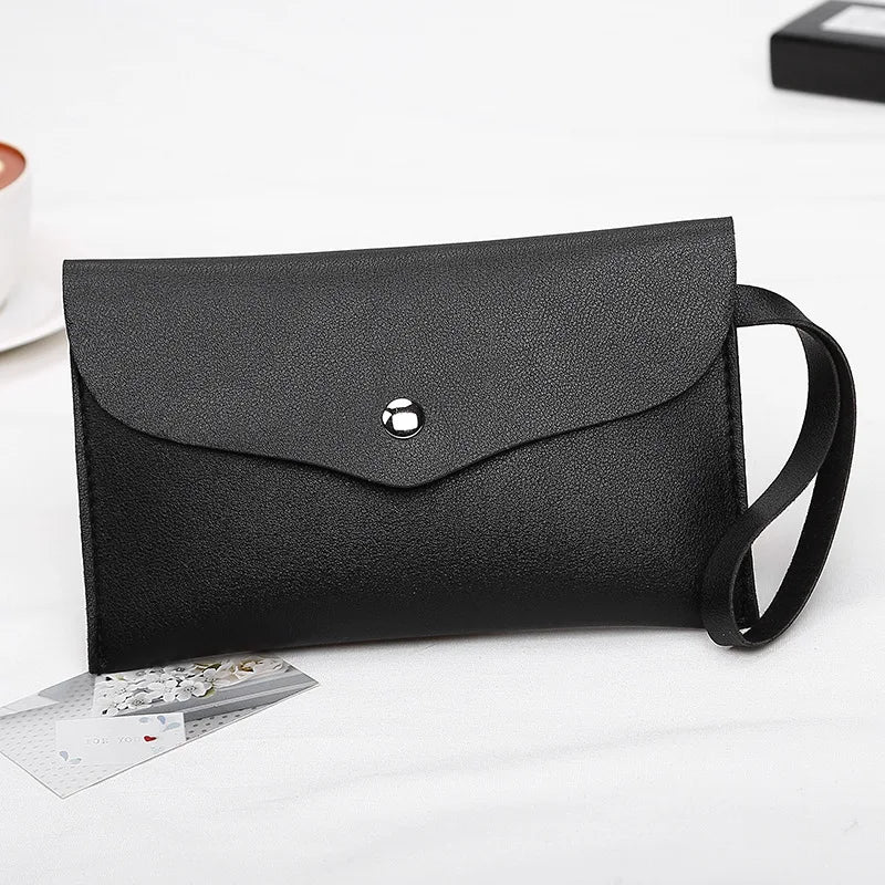 LADSOUL Women's Clutch Bag Small Square Zero Wallet Solid Cluches