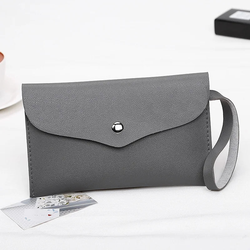 LADSOUL Women's Clutch Bag Small Square Zero Wallet Solid Cluches