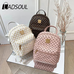 LADSOUL Women's Printed Handbags Female Contrast Shoulder Messenger Bag