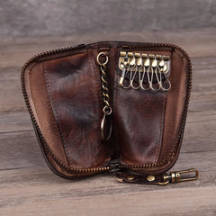 Leather Key Chain Men Women Key Case Multifunction Organizer Wallet
