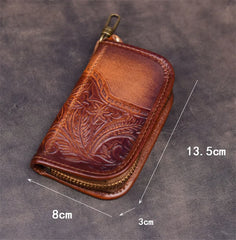 Leather Key Chain Men Women Key Case Multifunction Organizer Wallet