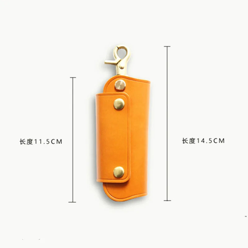 Leather Key Wallet Multifunction Organizer Men Ladies Smart Holder