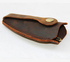 Vintage Crazy Horse Leather Key Wallet Keychain Covers Key Case Bag