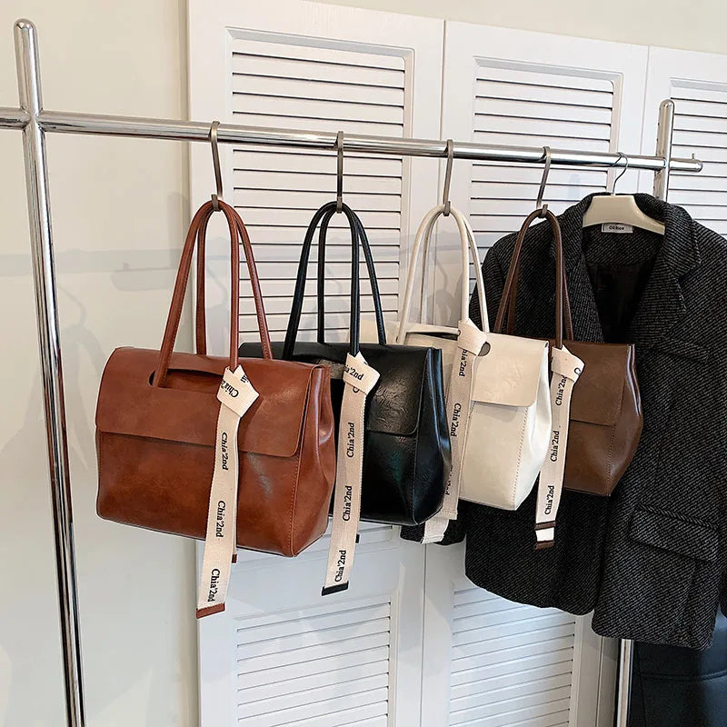 Vintage High-capacity Handbag for Office Women