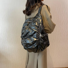 Fluffy Cotton Winter Backpack for Women