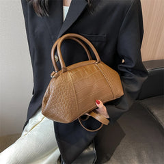 Winter Stone Pattern Leather Crossbody Bag for Women
