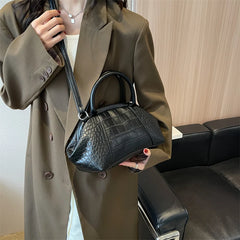 Winter Stone Pattern Leather Crossbody Bag for Women