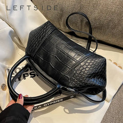 Winter Stone Pattern Leather Crossbody Bag for Women