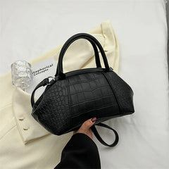 Winter Stone Pattern Leather Crossbody Bag for Women