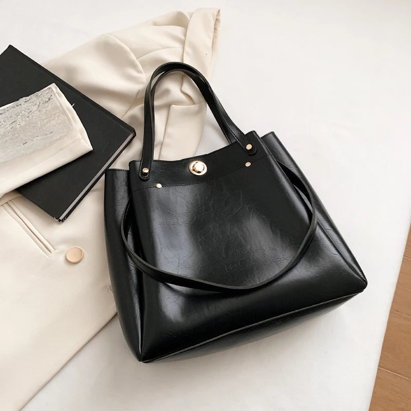 Women's Winter Shoulder Bag PU Leather Handbag Purses Tote