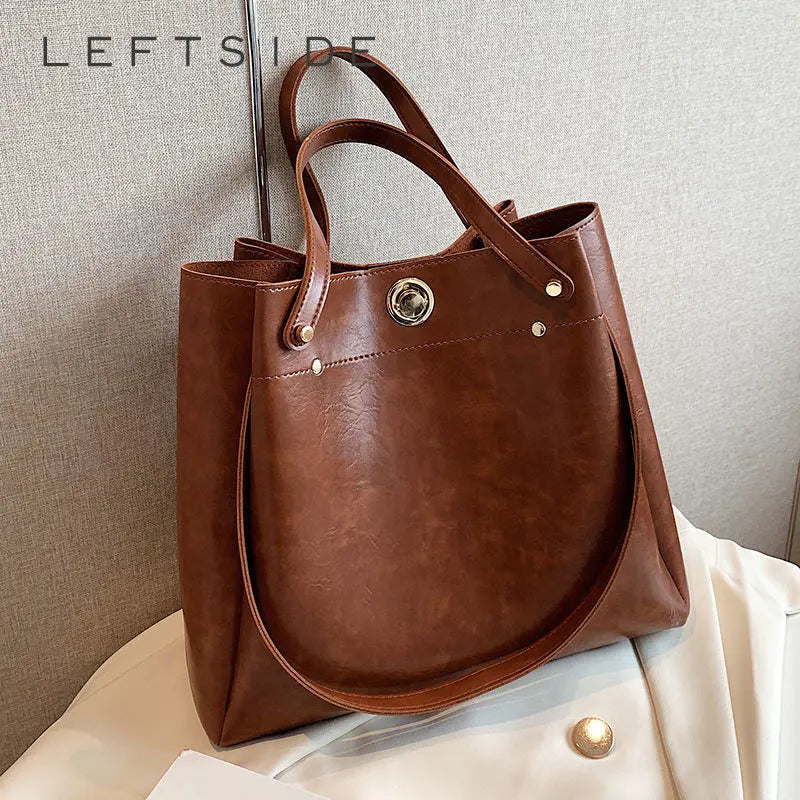 Women's Winter Shoulder Bag PU Leather Handbag Purses Tote