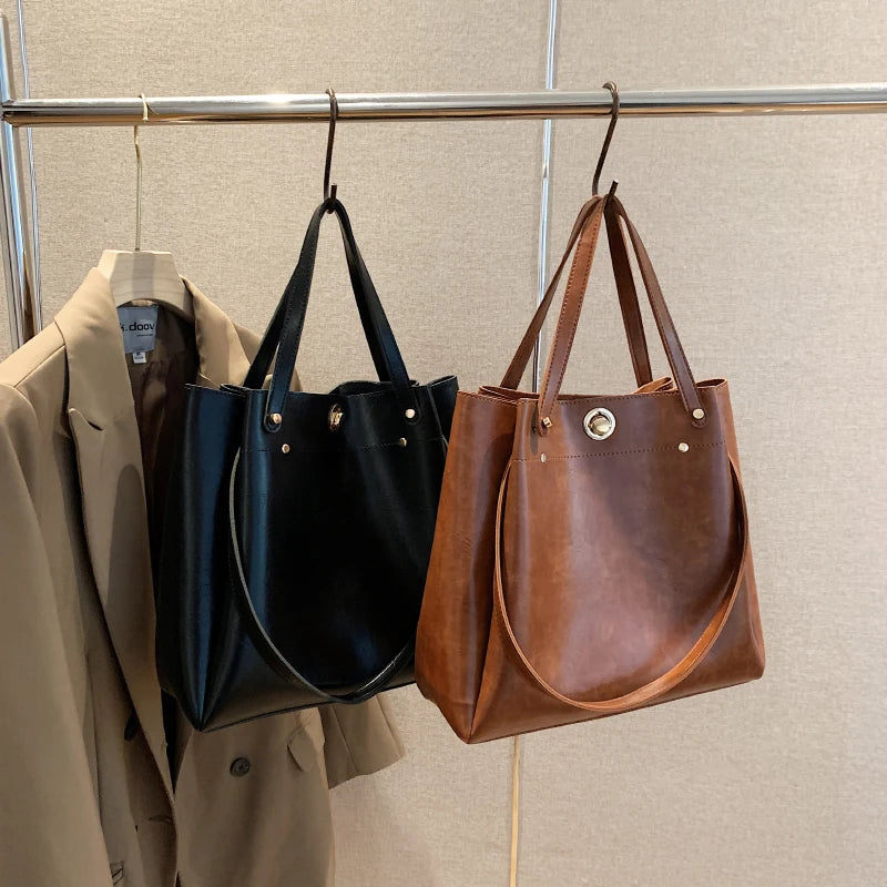 Women's Winter Shoulder Bag PU Leather Handbag Purses Tote