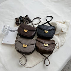 LEFTSIDE Saddle Crossbody Bag Leather Purse for Women