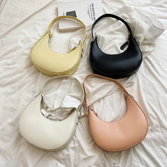LEFTSIDE Summer PU Leather Underarm Handbag Hobo Crossbody Bag
