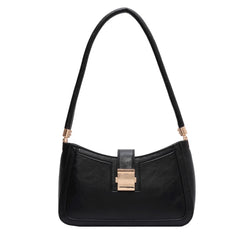LEFTSIDE Small PU Leather Shoulder Bag for Women Zipper Clutch Brown Red