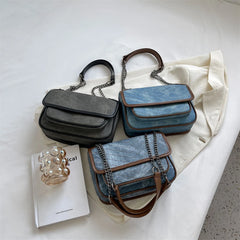 LEFTSIDE Denim Shoulder Side Bag Women