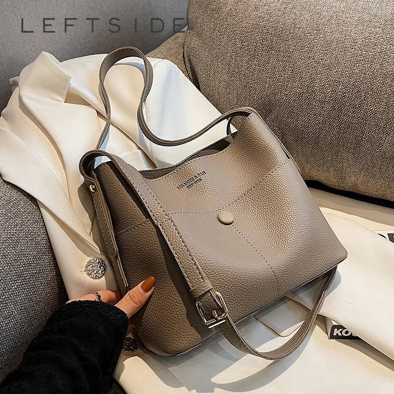 LEFTSIDE Small Bucket BagS Vintage Crossbody Bags