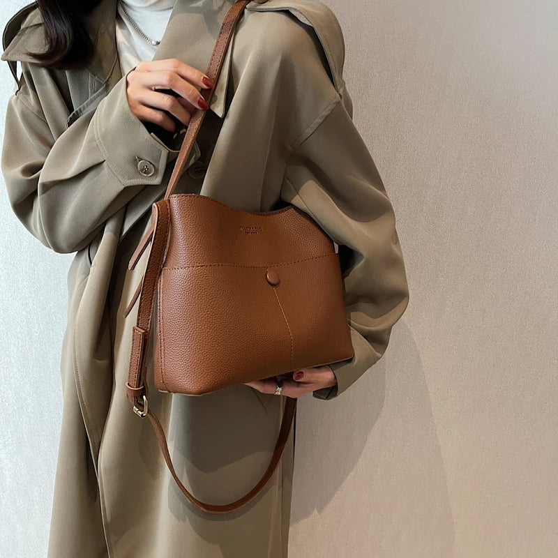 LEFTSIDE Small Bucket BagS Vintage Crossbody Bags