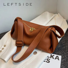 Vintage Leather Crossbody Bag Women