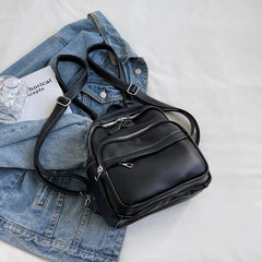 Small PU Leather Backpacks for Women Girls Back To School