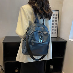 Solid PU Leather Backpacks for Women Winter Female Small Backpack