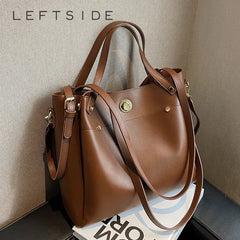 Women's Leather Shoulder Side Bag Crossbody Purse