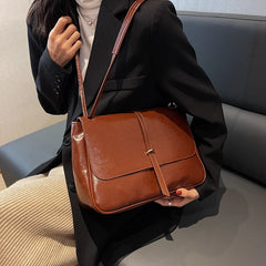 LEFTSIDE Vintage Shoulder Side Bags Women High Capacity Leather Crossbody