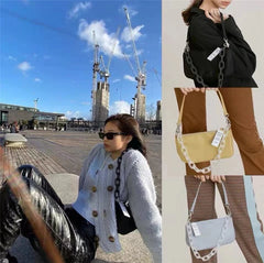 LMQ Women Casual Handbag Purse Chain Shoulder Crossbody Bag