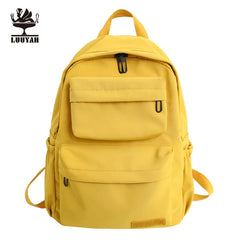Waterproof Nylon Female Backpack Solid Casual Travel Backpack Large Capacity