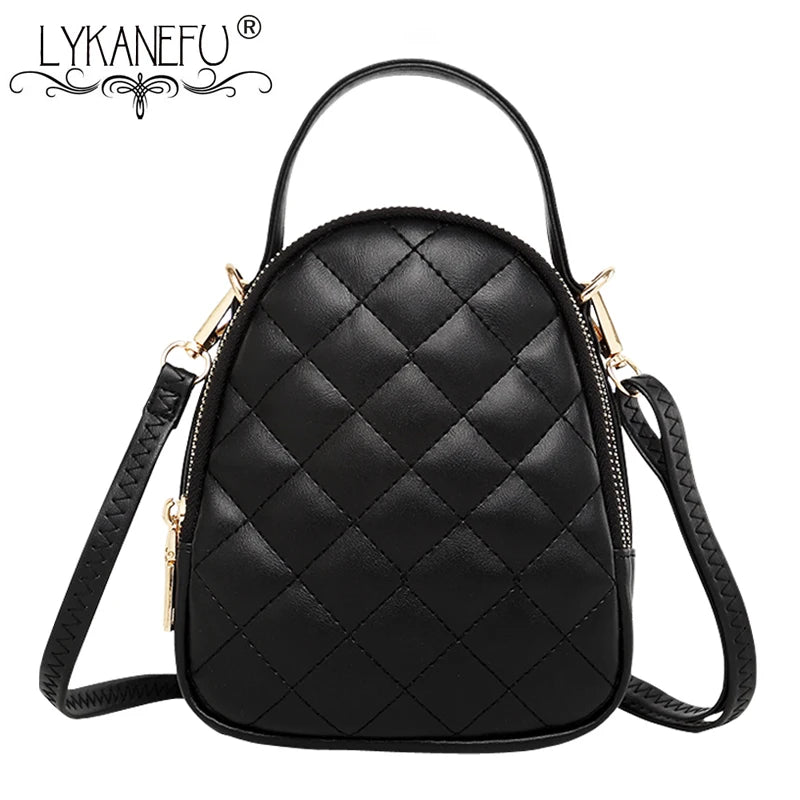 Diamond Lattice Shoulder Bag for Women, Small Tote Handbag