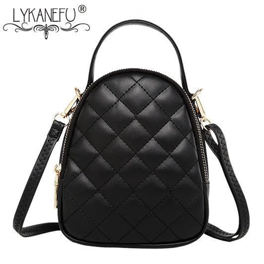 Diamond Lattice Shoulder Bag for Women, Small Tote Handbag