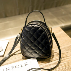 Diamond Lattice Shoulder Bag for Women, Small Tote Handbag