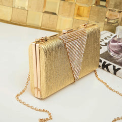 Beaded Evening Clutch Bag with Chain for Wedding