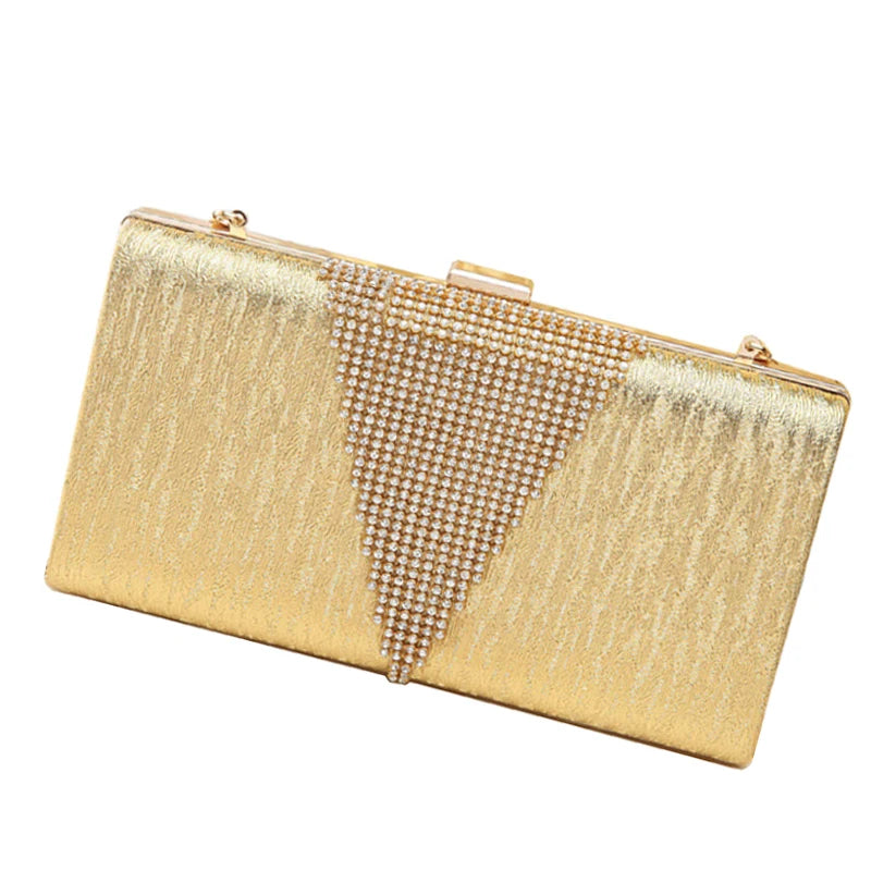 Beaded Evening Clutch Bag with Chain for Wedding