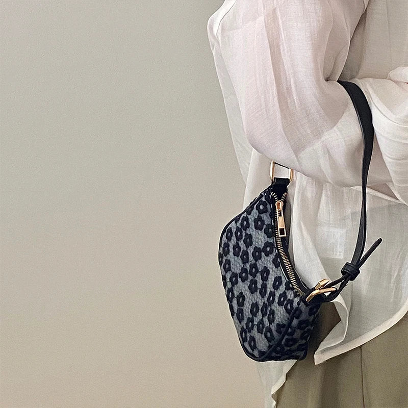 Vintage Floral Underarm Tote Shoulder Bag